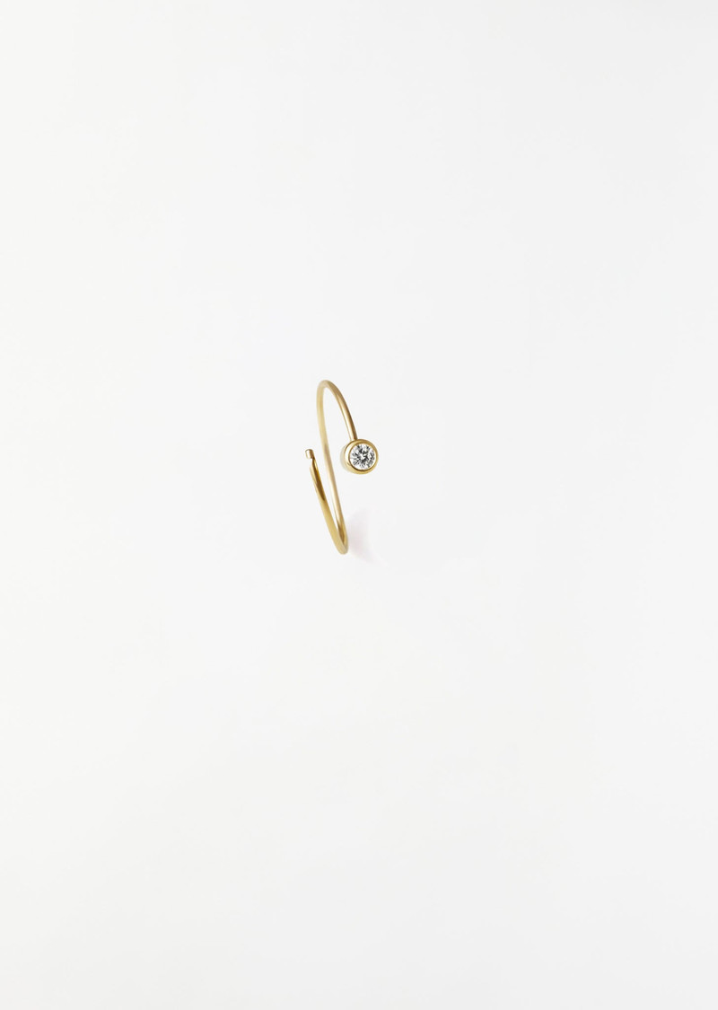 SHIHARA One-Stone Hoop Earring 02 outlook