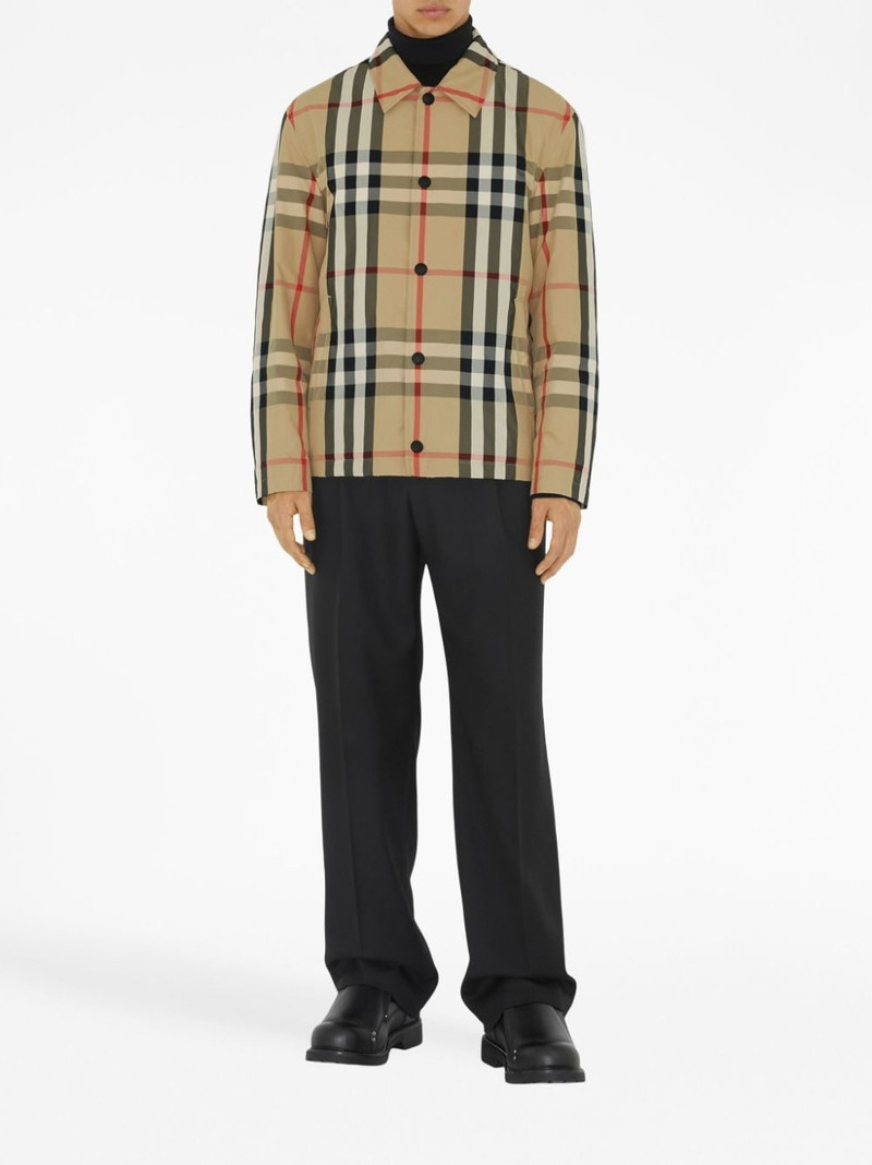 Burberry check-pattern shirt jacket outlook