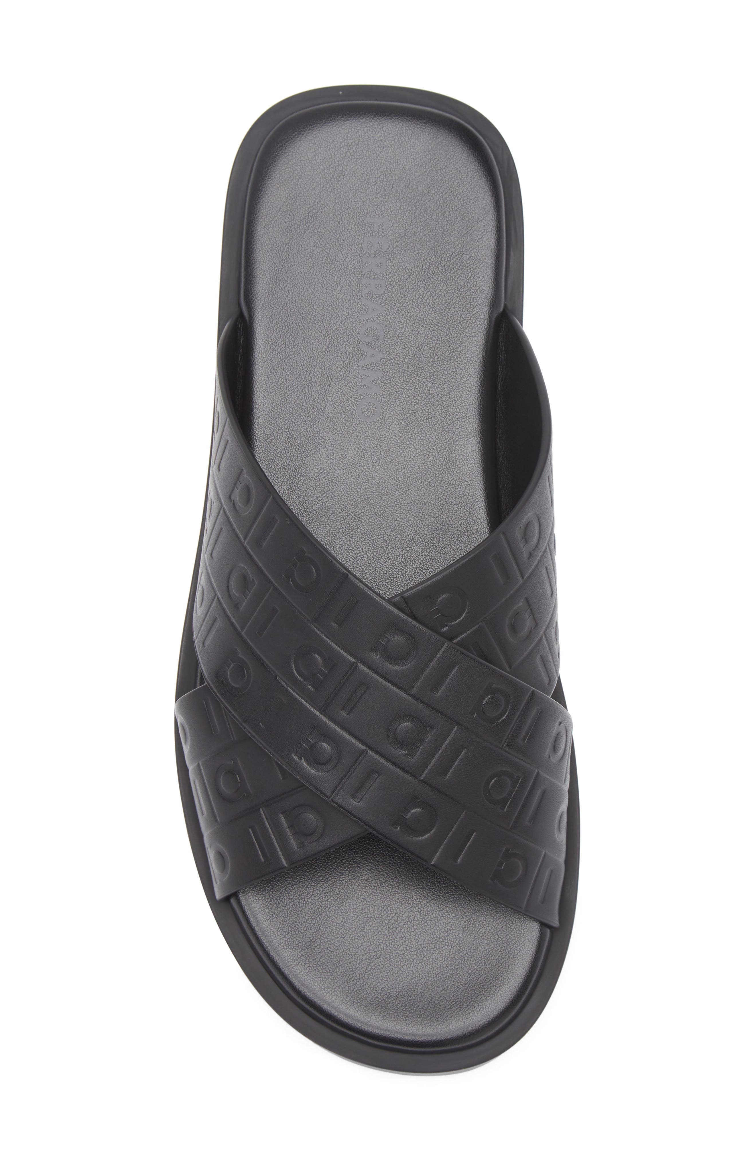 FERRAGAMO Monogram Slide Sandal in Nero at Nordstrom - 5