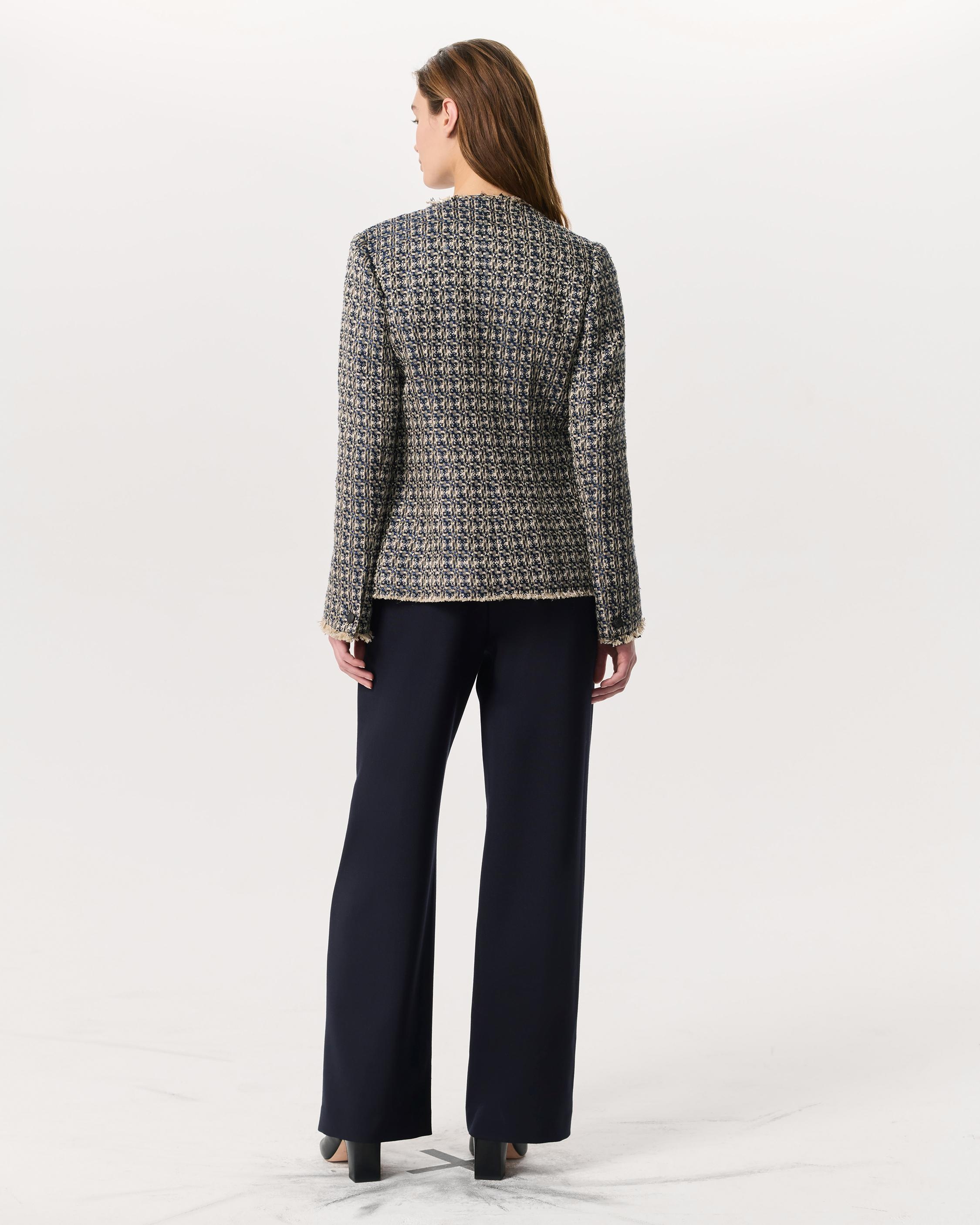 Ezra English Cotton-Blend Tweed Long Blazer - 5