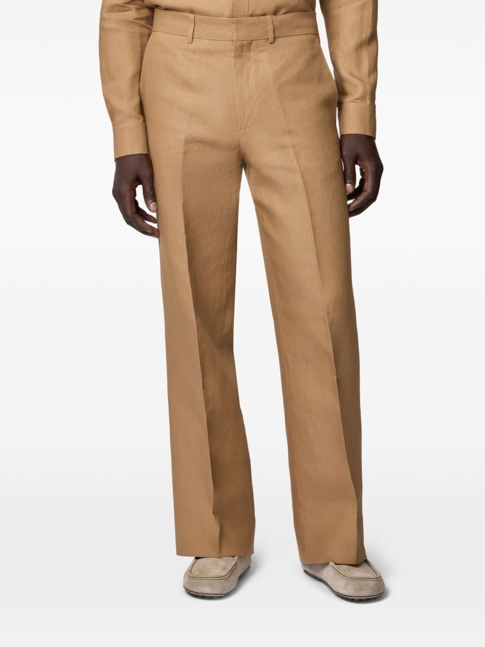 wide-leg cotton trousers - 3