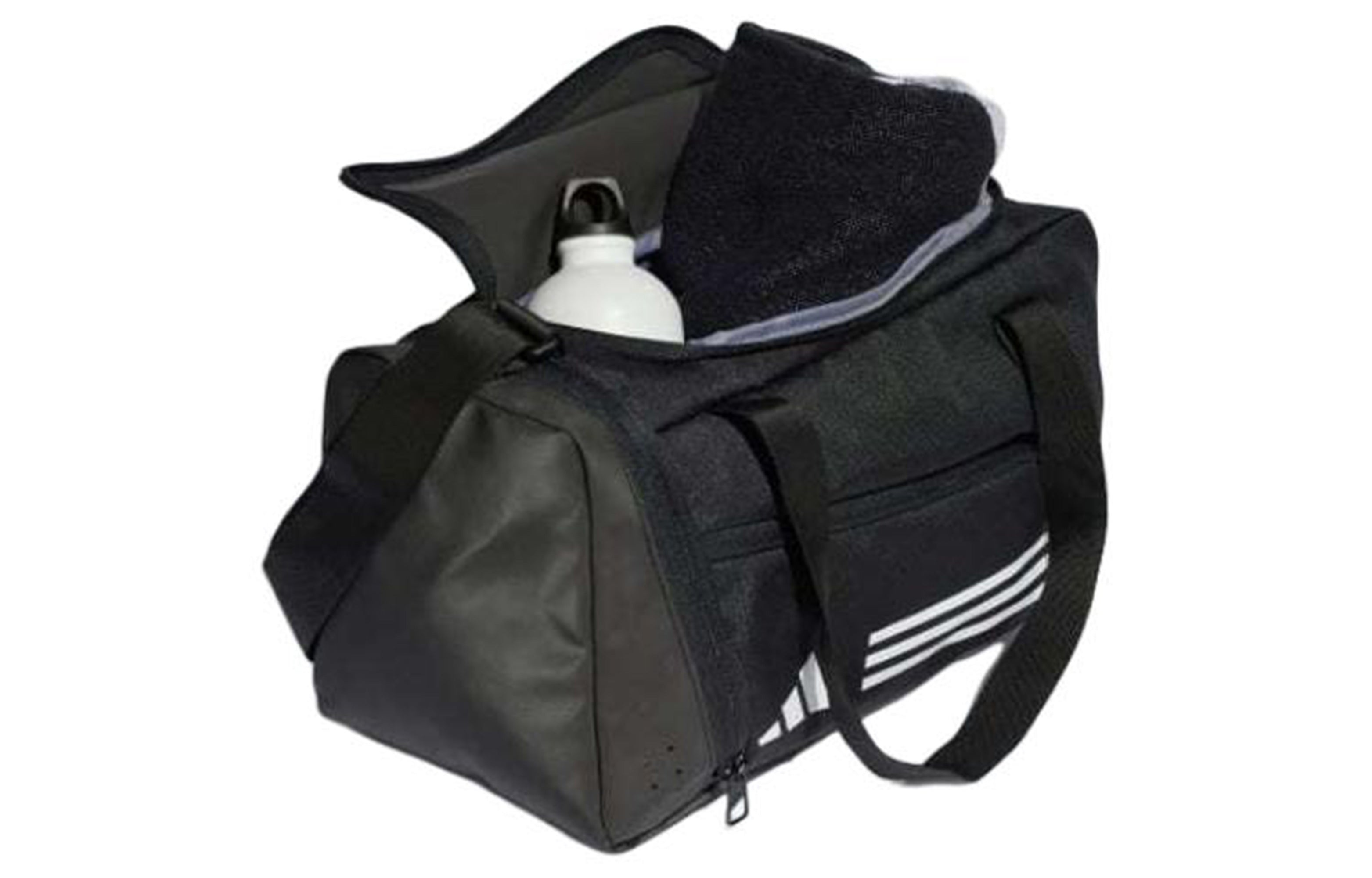 adidas Essentials 3-Stripes Duffel Bag XSmall 'Black White' IP9861 - 4