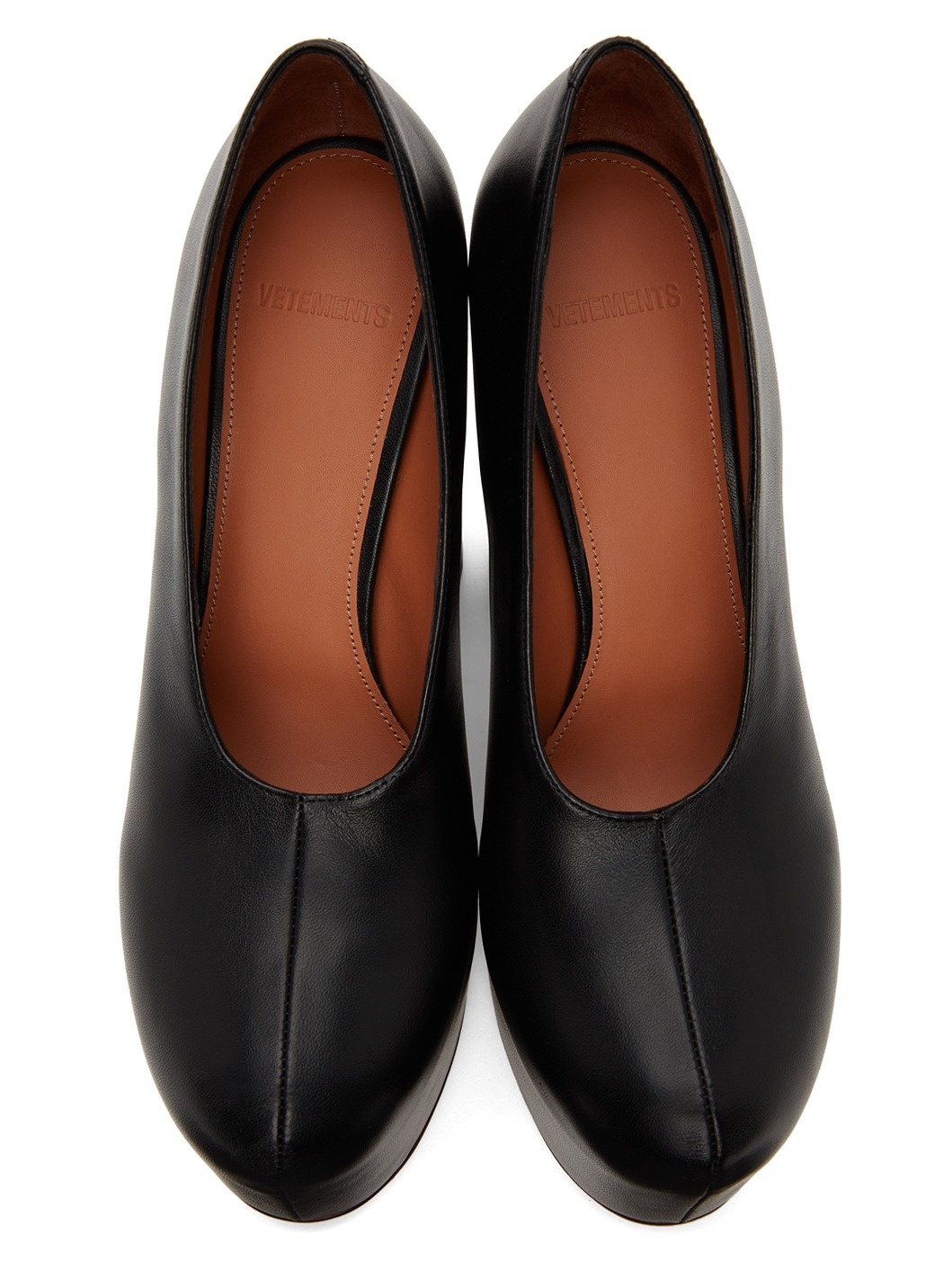 Black Platform Pump Heels - 5