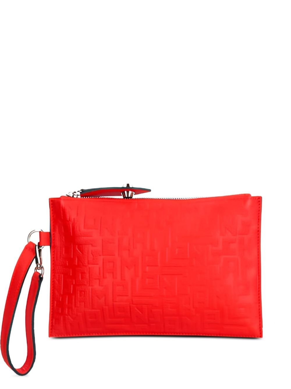 leather wristlet clutch bag - 1