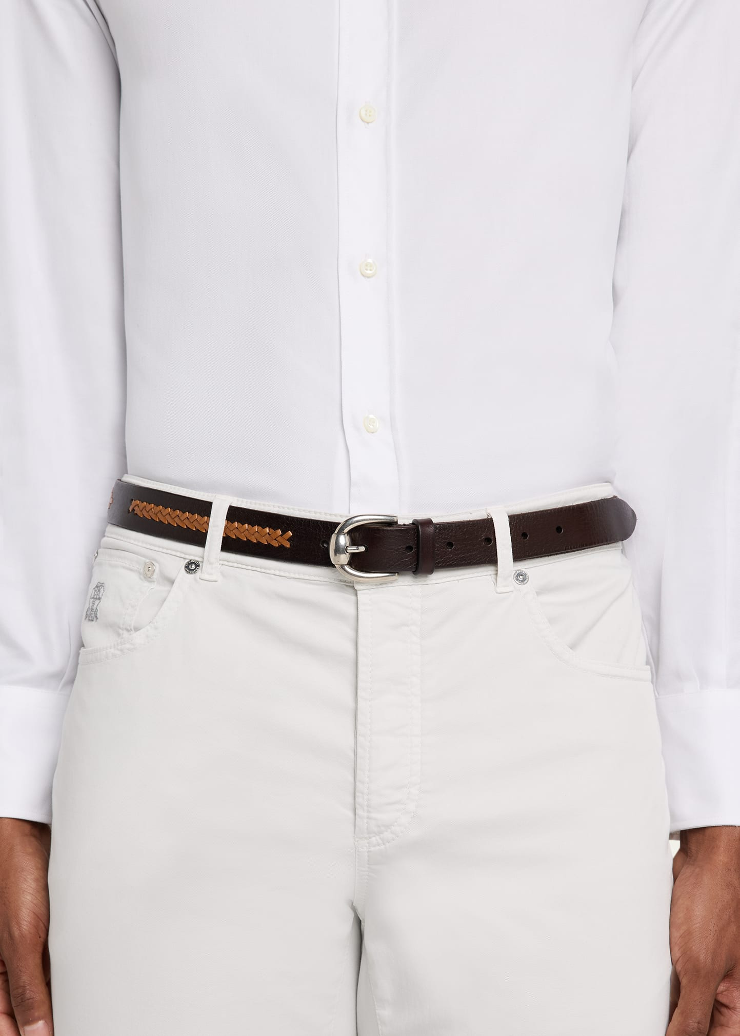 Men's Stitched Leather Belt - 2