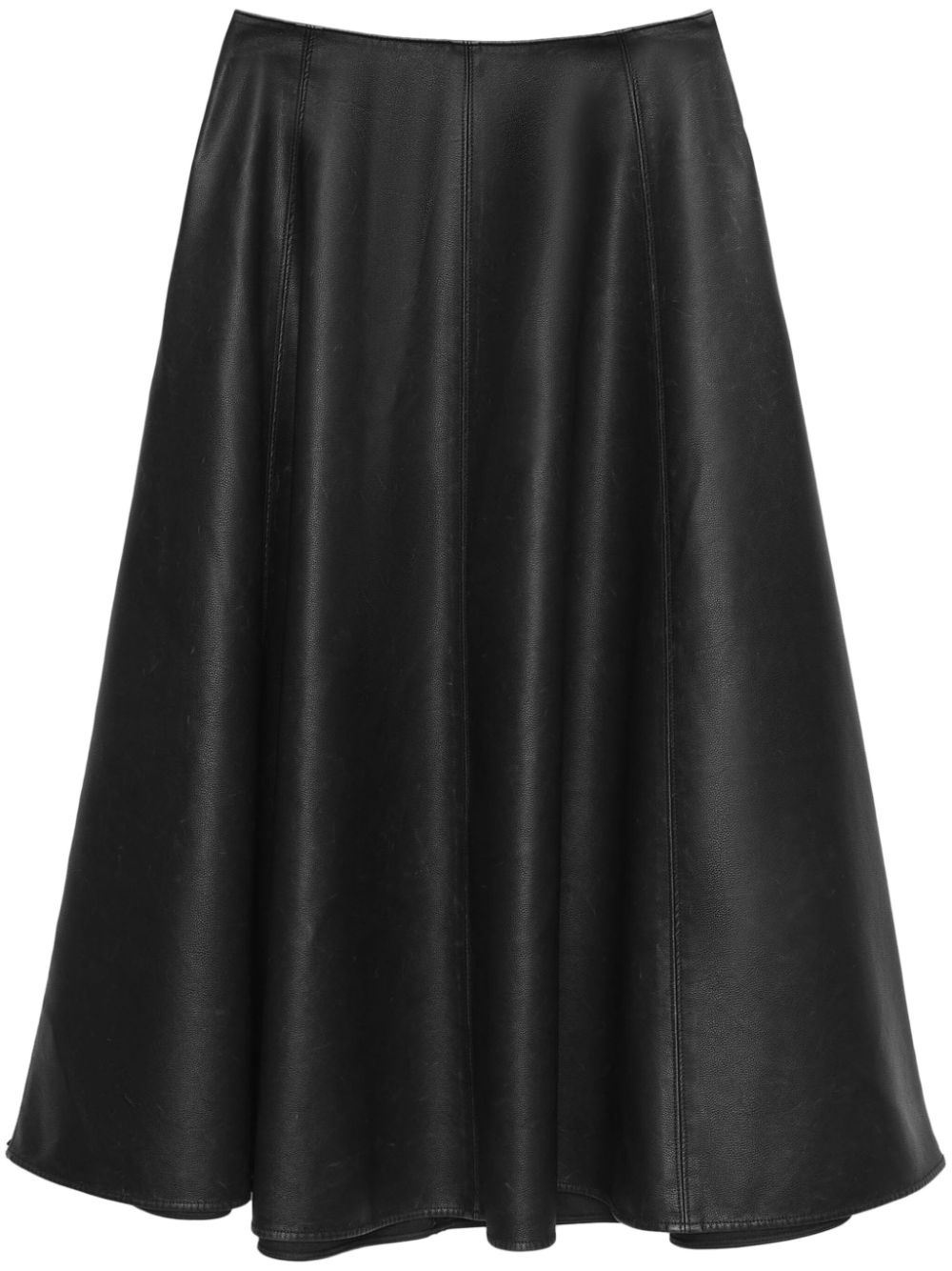 calf-leather pleated skirt - 1