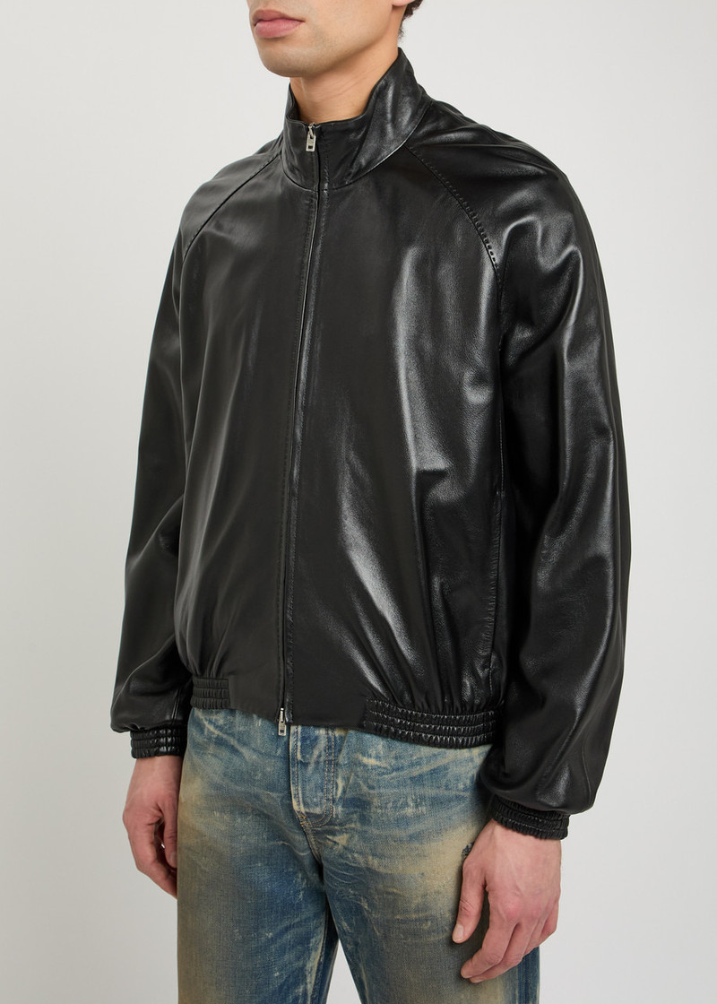 Acne Studios Acne Studios Leather Bomber Jacket outlook