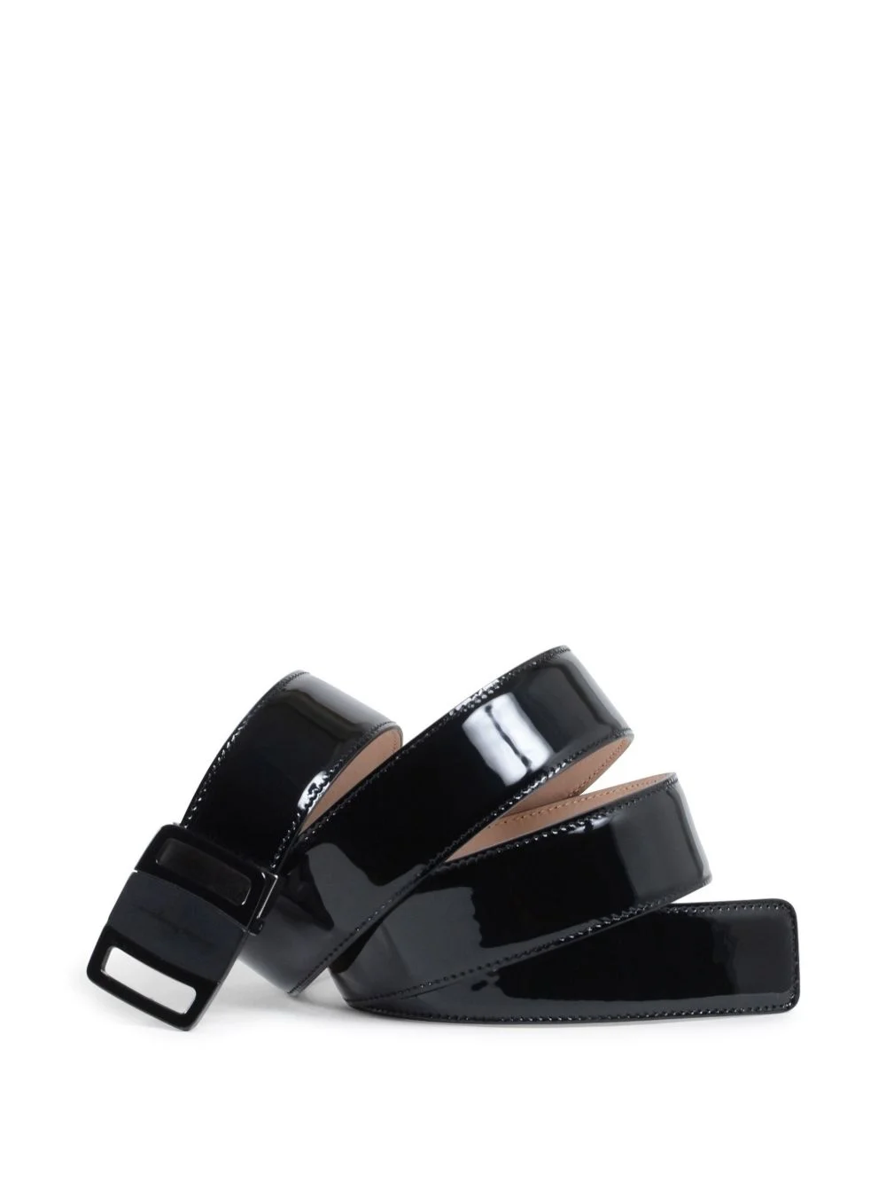 patent leather belt - 1