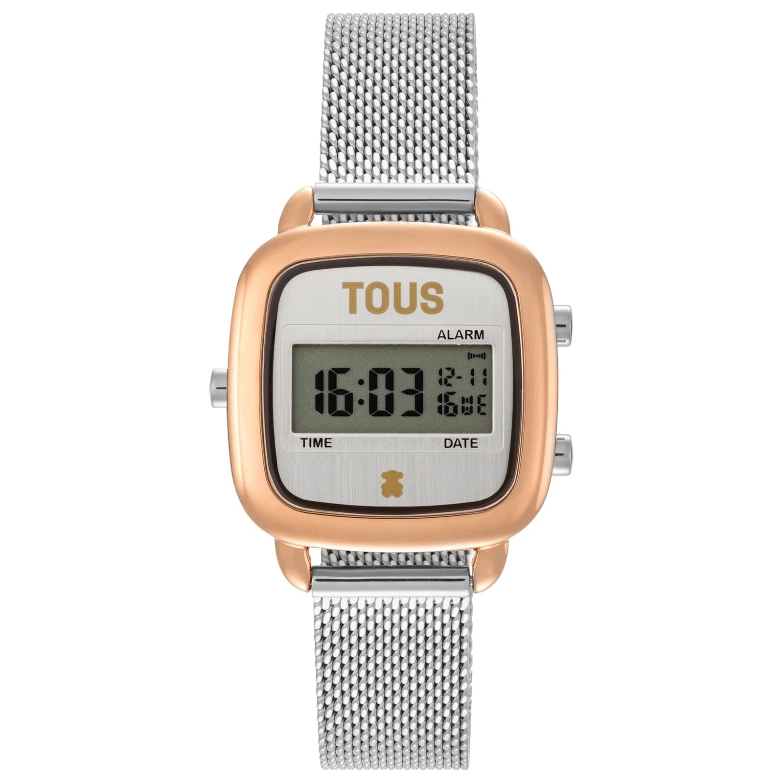 Two-tone digital Watch with steel bracelet D-Logo Mini - 1