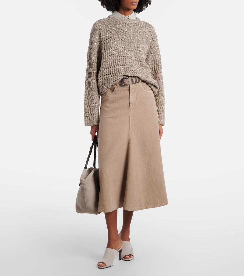 Brunello Cucinelli Monili suede mules outlook