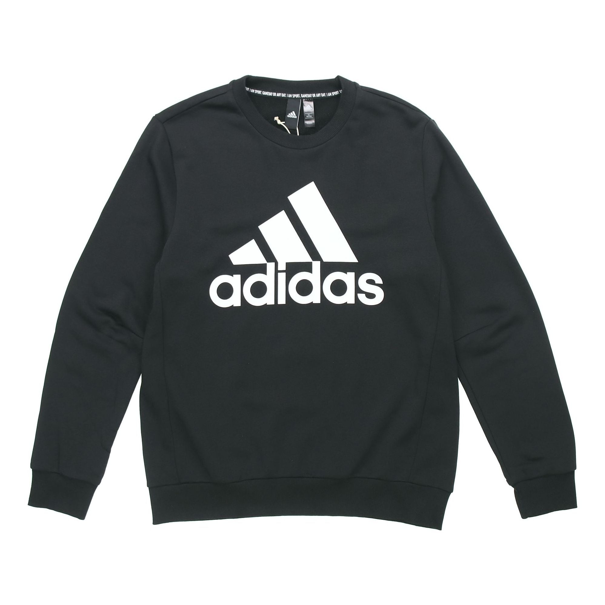 adidas MH BOS CREW FT Round Neck Pullover Black DT9941 - 1