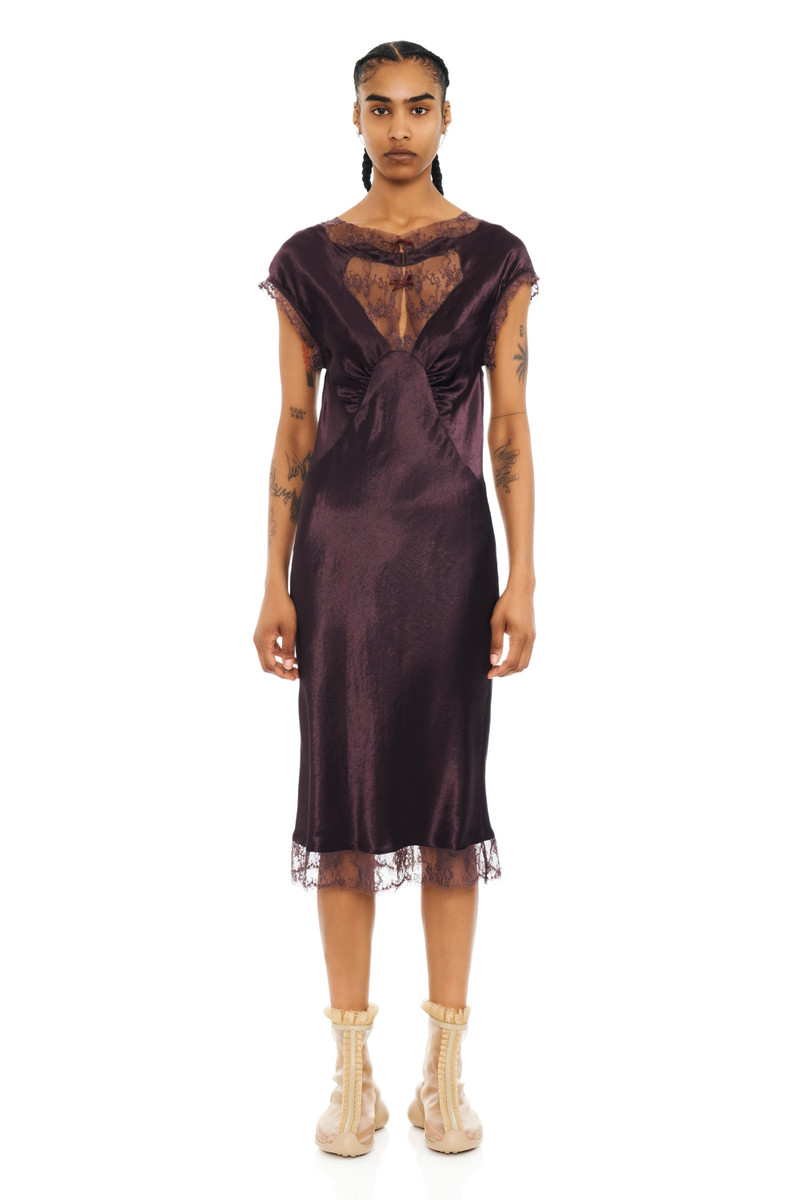 CHOCOLATE WATERLILY MIDI DRESS 1