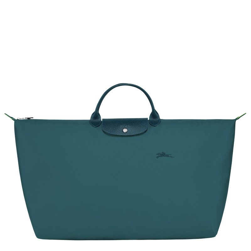 Le Pliage Green M Travel bag Peacock - Recycled canvas 1
