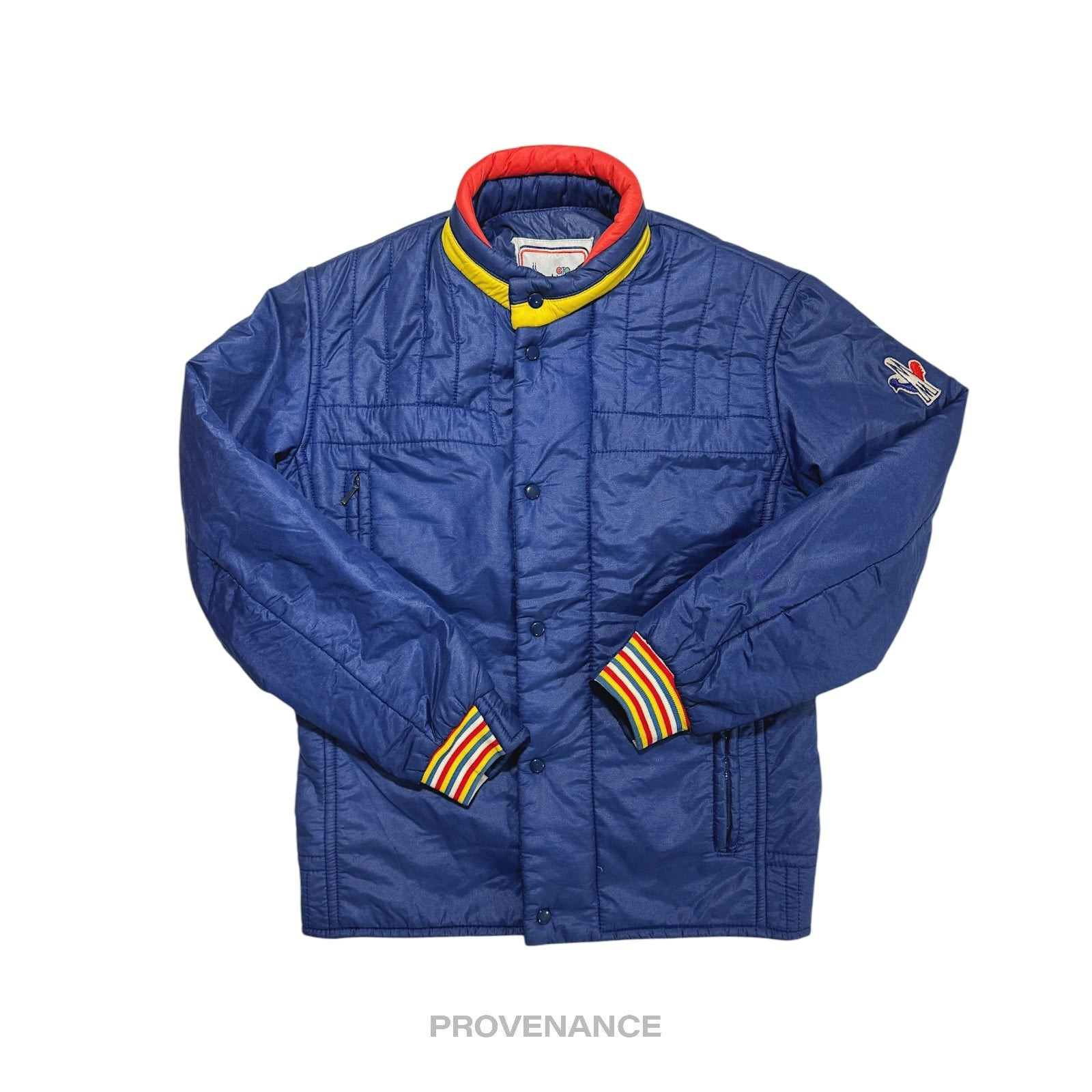 Moncler Light Ski Jacket - Blue Grenoble Logo Yellow Red - 5