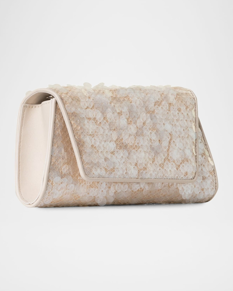 AKRIS Anouk Mini Sequined Trapezoid Clutch Bag outlook