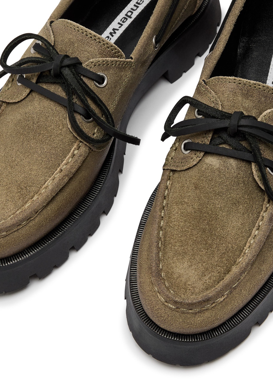 Alexander Wang Carson 50 Waxed Suede Boat Shoes - 3