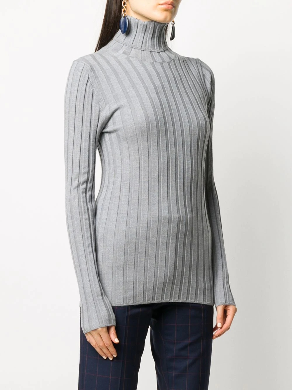 ribbed roll-neck jumper - 3