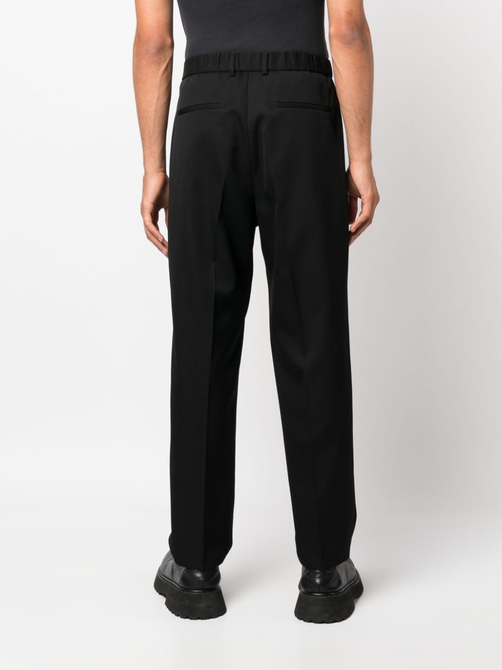 straight-leg wool trousers - 4