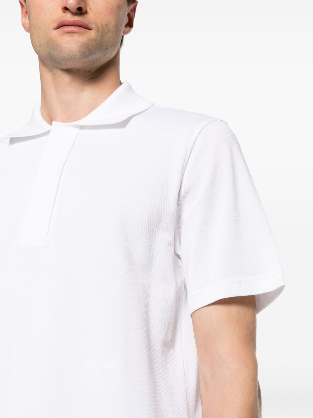 logo-embroidered piquÃ© polo shirt - 5