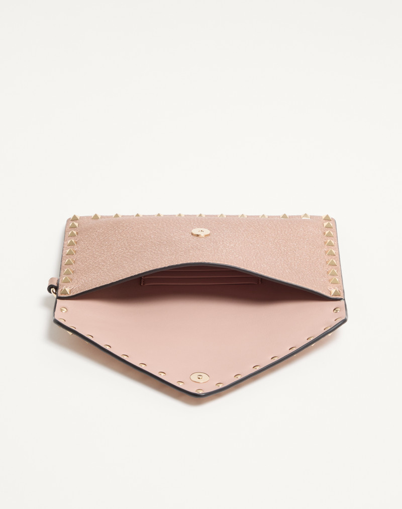 Valentino ROCKSTUD LAMINATED GRAINY CALFSKIN CLUTCH BAG outlook