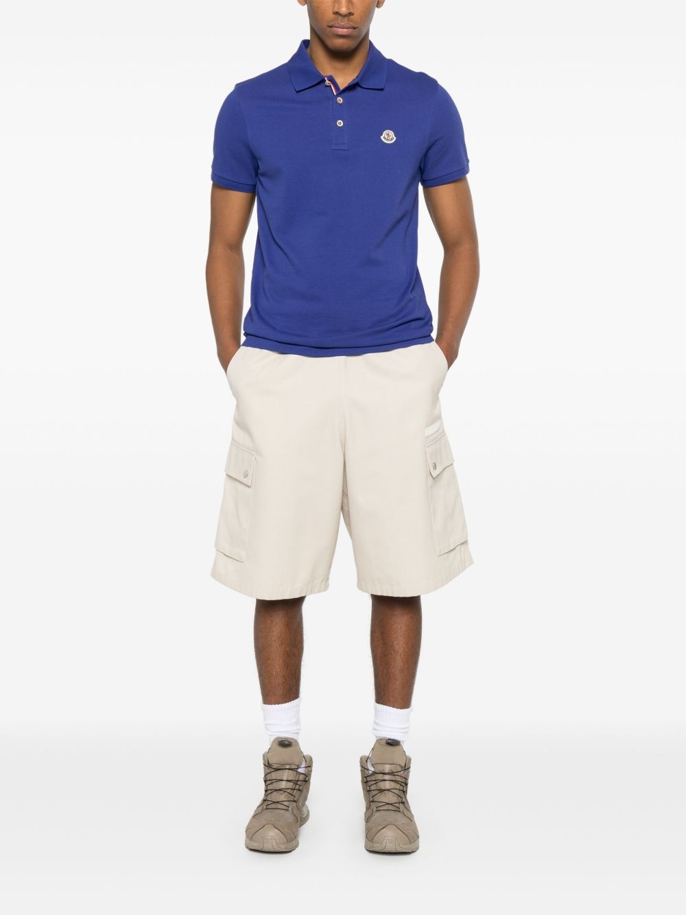 logo-patch cotton polo shirt - 2