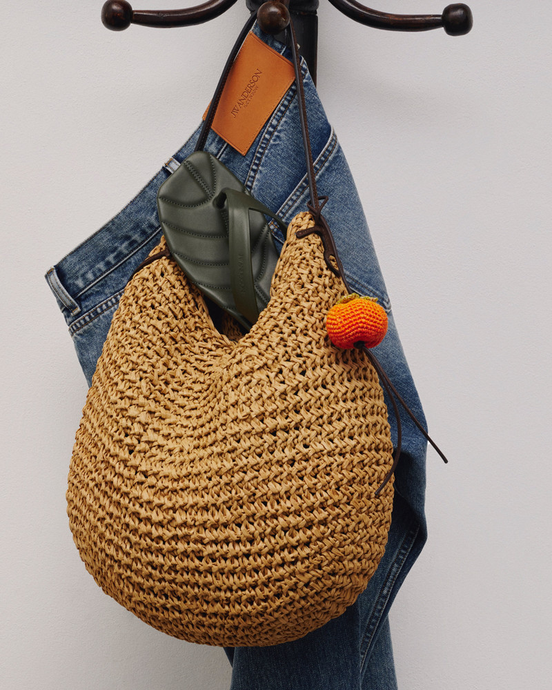 JW Anderson EXTRA LARGE BULB BAG IN NATURAL BROWN outlook