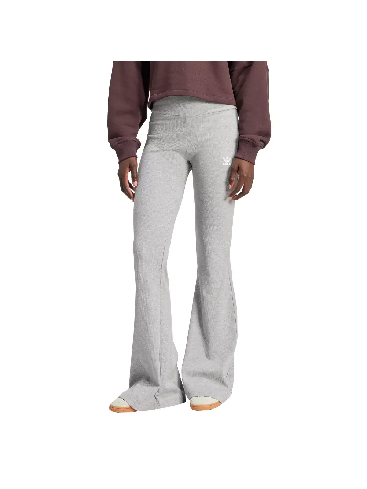 Originals Women's Essentials Rib Flared Leggings-Dark Grey - 1