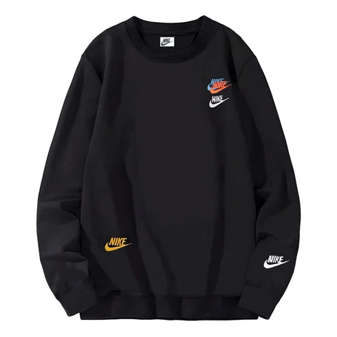Nike Embroidered Round Neck Sweatshirt 'Black' DJ6915-010 - 1