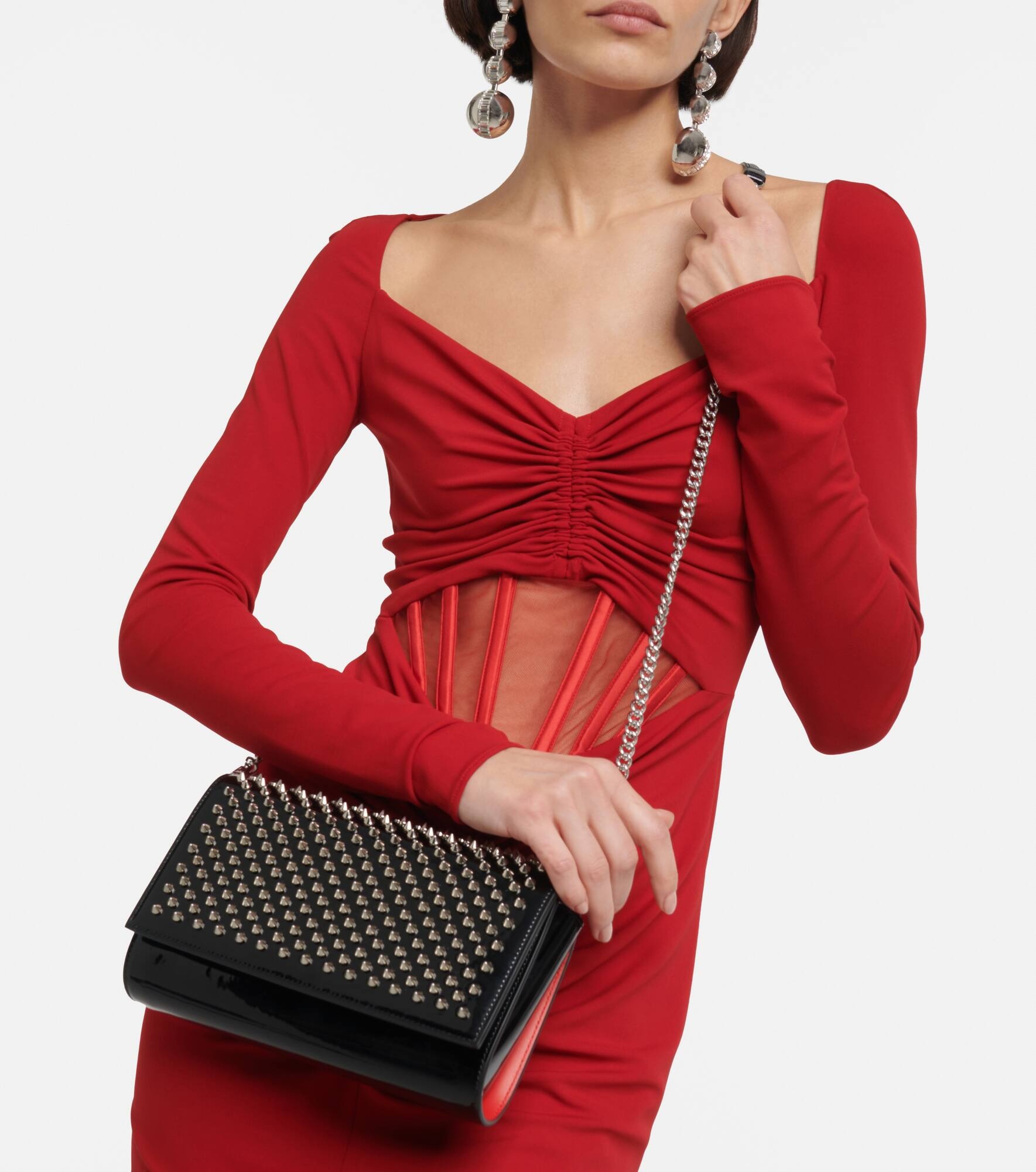 Paloma embellished leather clutch - 2