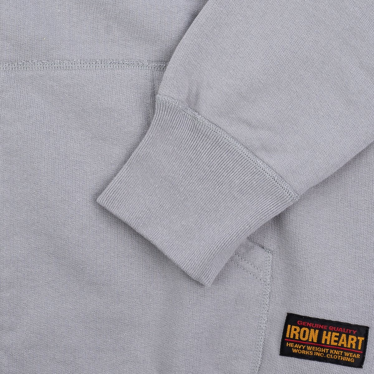 IHSW-10-GRY 14oz Ultra Heavy Loopwheel Cotton Zip Hoodie Grey - 4