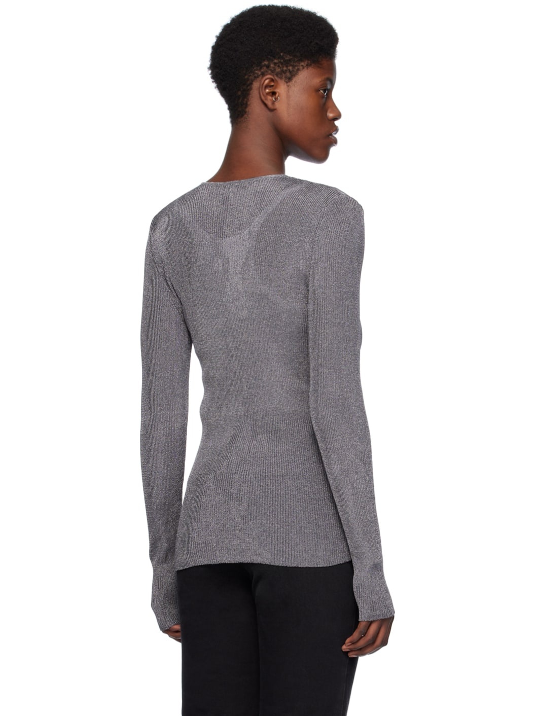 Gunmetal Crewneck Sweater - 3