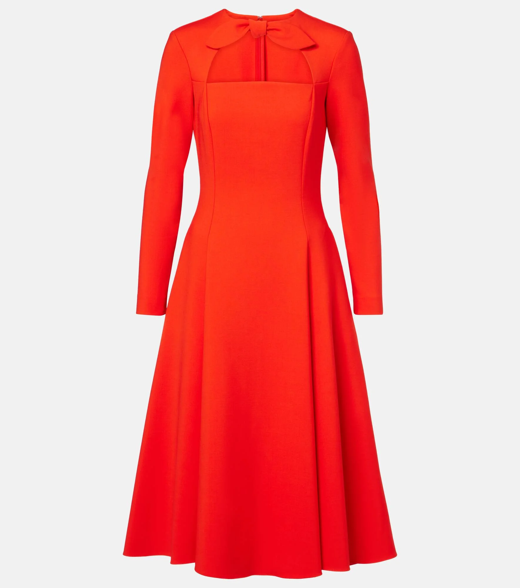 Cutout wool-blend cocktail dress - 1