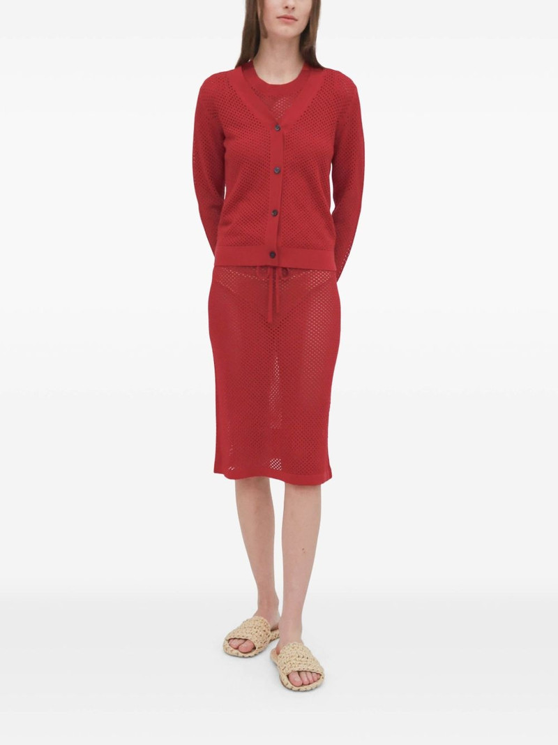 ROSETTA GETTY mesh pointelle cardigan outlook
