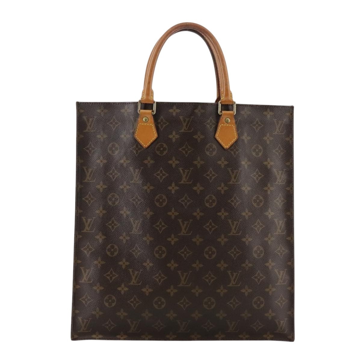LOUIS VUITTON Monogram Sac Plat Hand Bag M51140 - 3