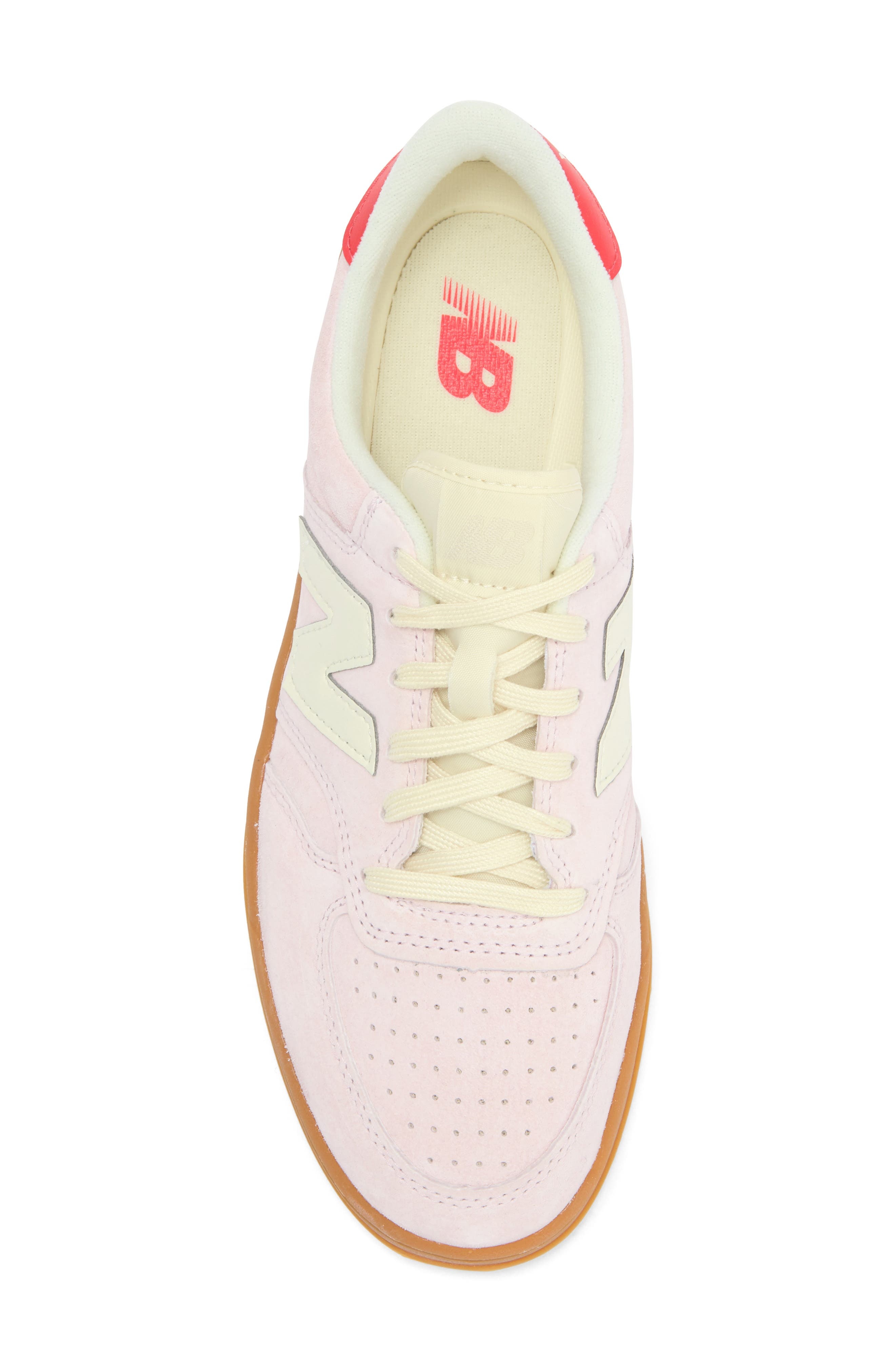 New Balance Gender Inclusive T500 Tennis Sneaker in Rose Sugar/Blast Red at Nordstrom - 5