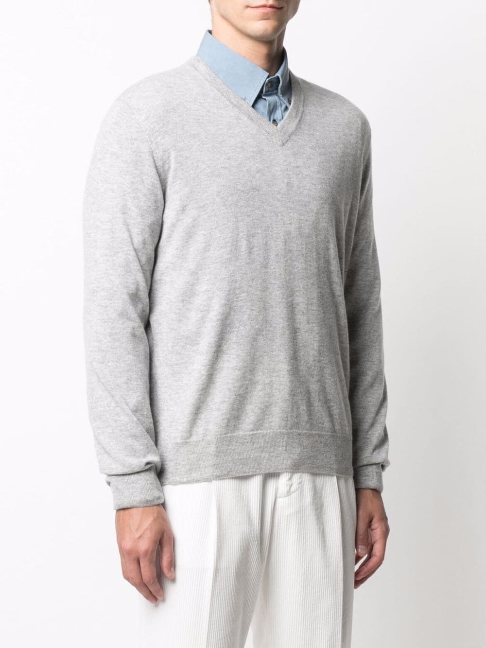 V-neck cashmere jumper - 3