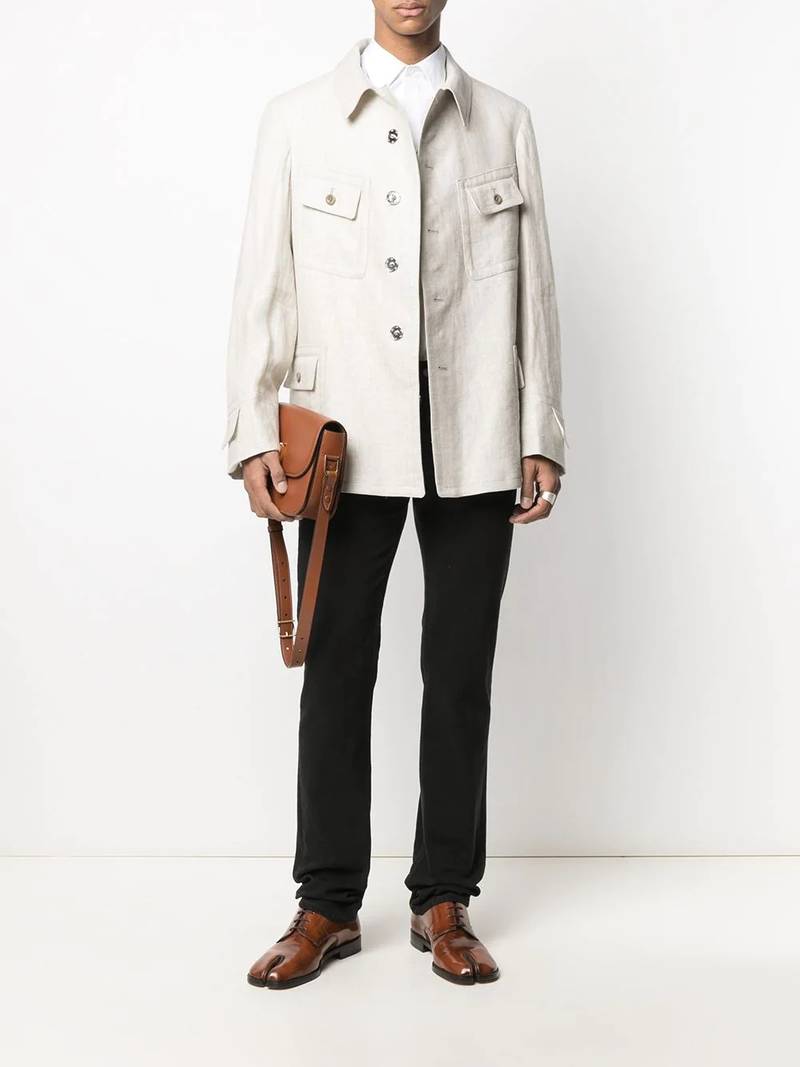 Maison Margiela single-breasted shirt jacket outlook