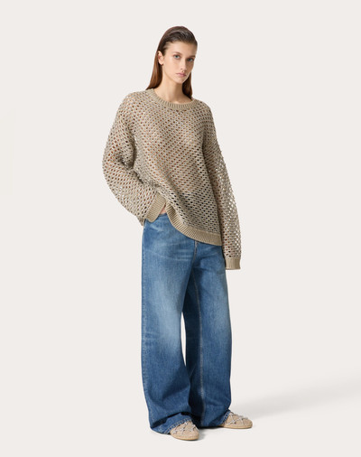 Valentino LINEN PULLOVER WITH PAILLETTES outlook