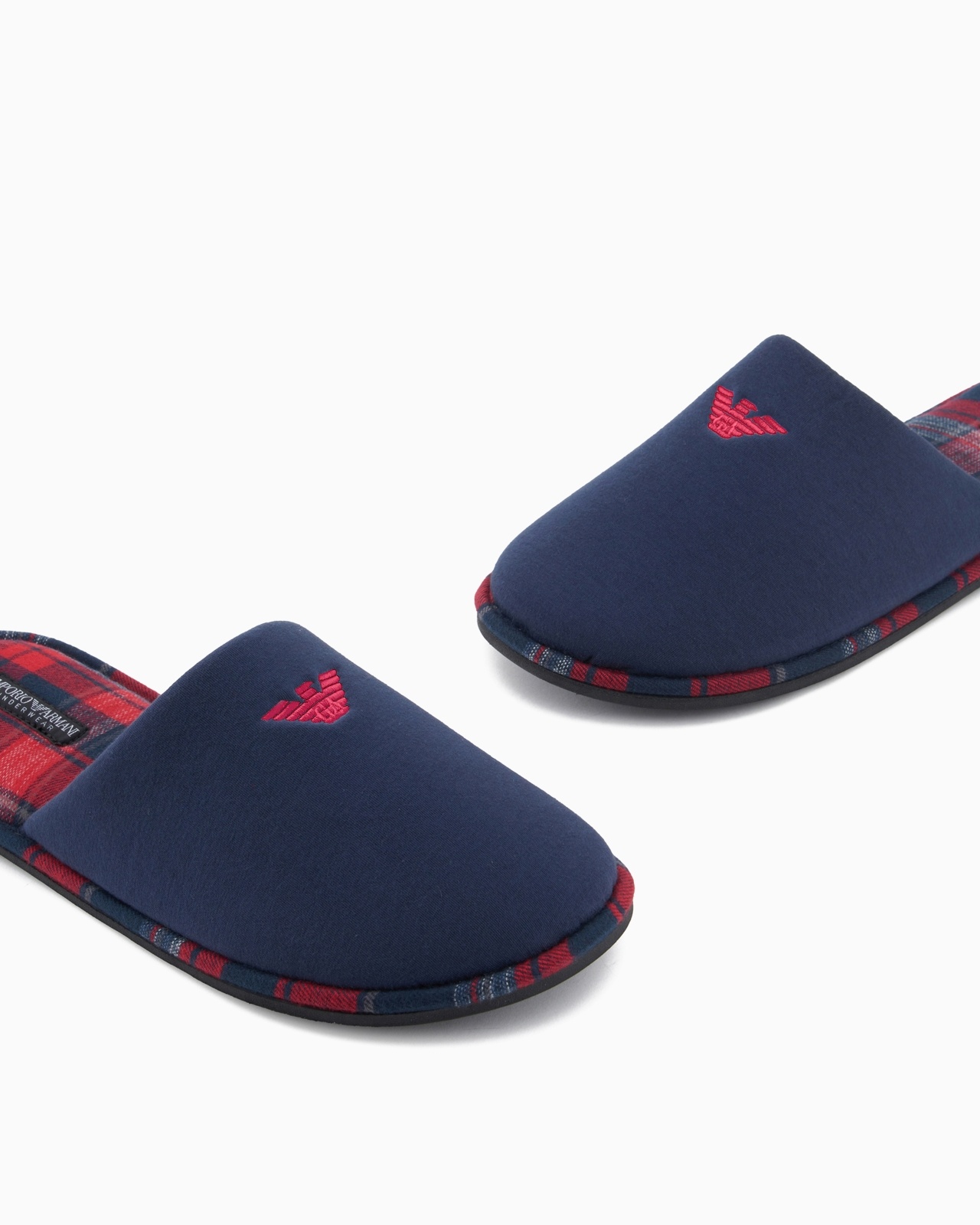 SLIPPERS WITH TARTAN DETAILS - 5