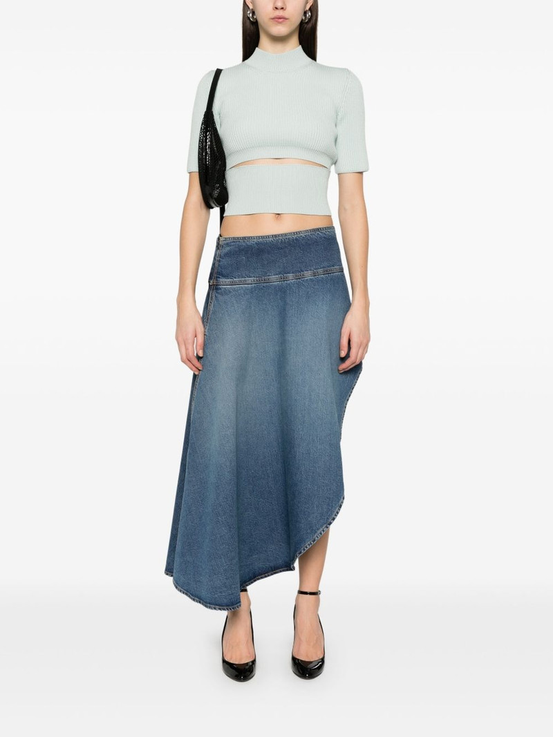 Alaïa asymmetric midi skirt outlook