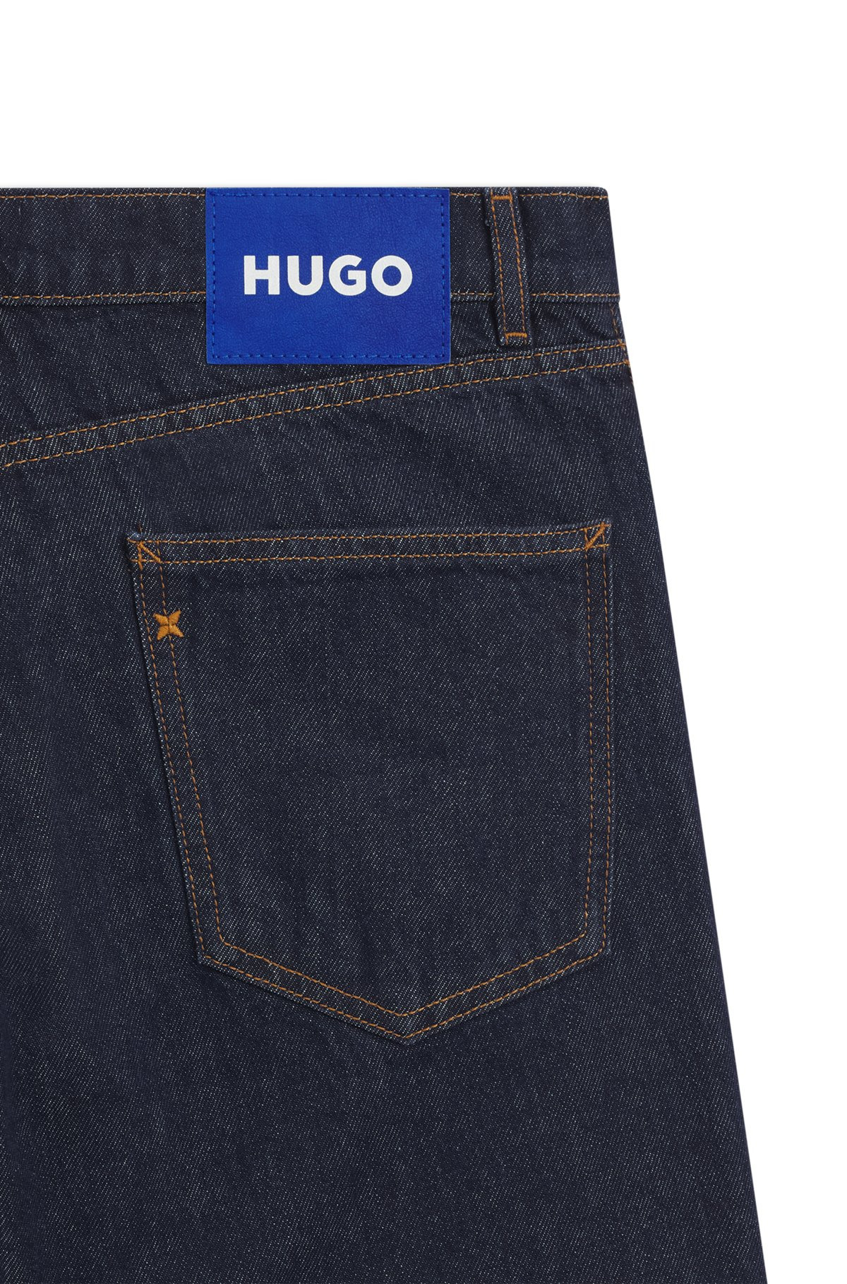 REGULAR-FIT JEANS IN FADED DARK-BLUE DENIM - 6