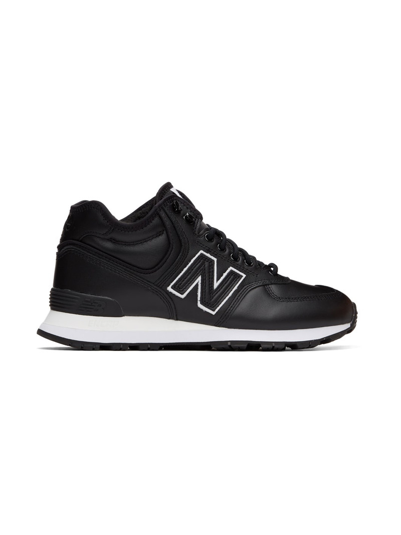 Black New Balance Edition 'eYe' 574 Leather Sneakers - 1