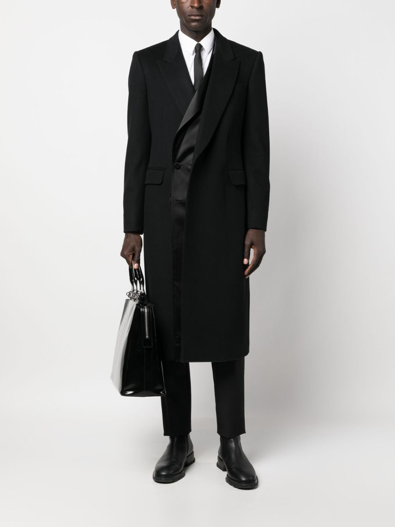 Alexander McQueen layered single-breasted coat outlook