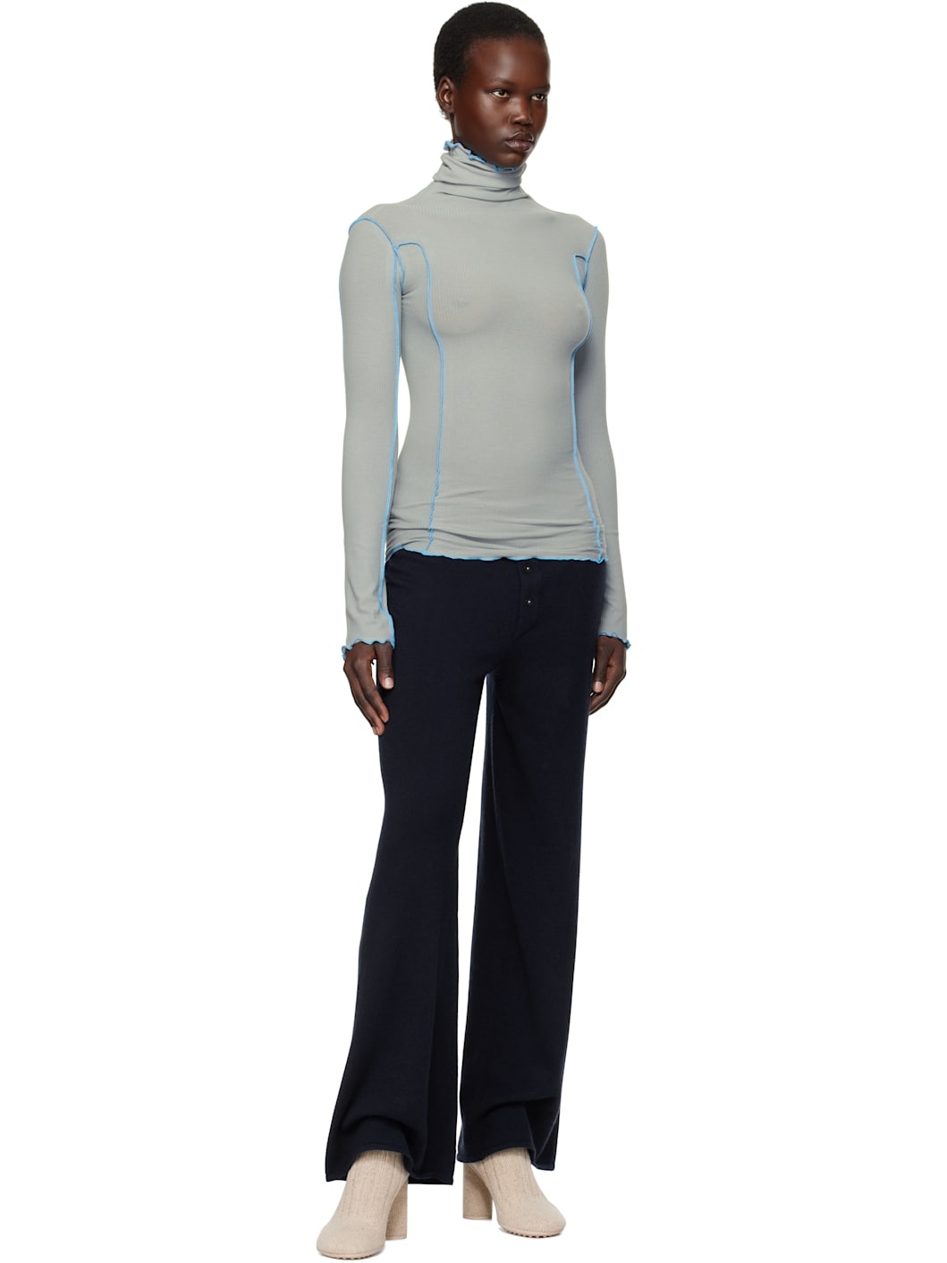 Blue Omato Turtleneck - 4