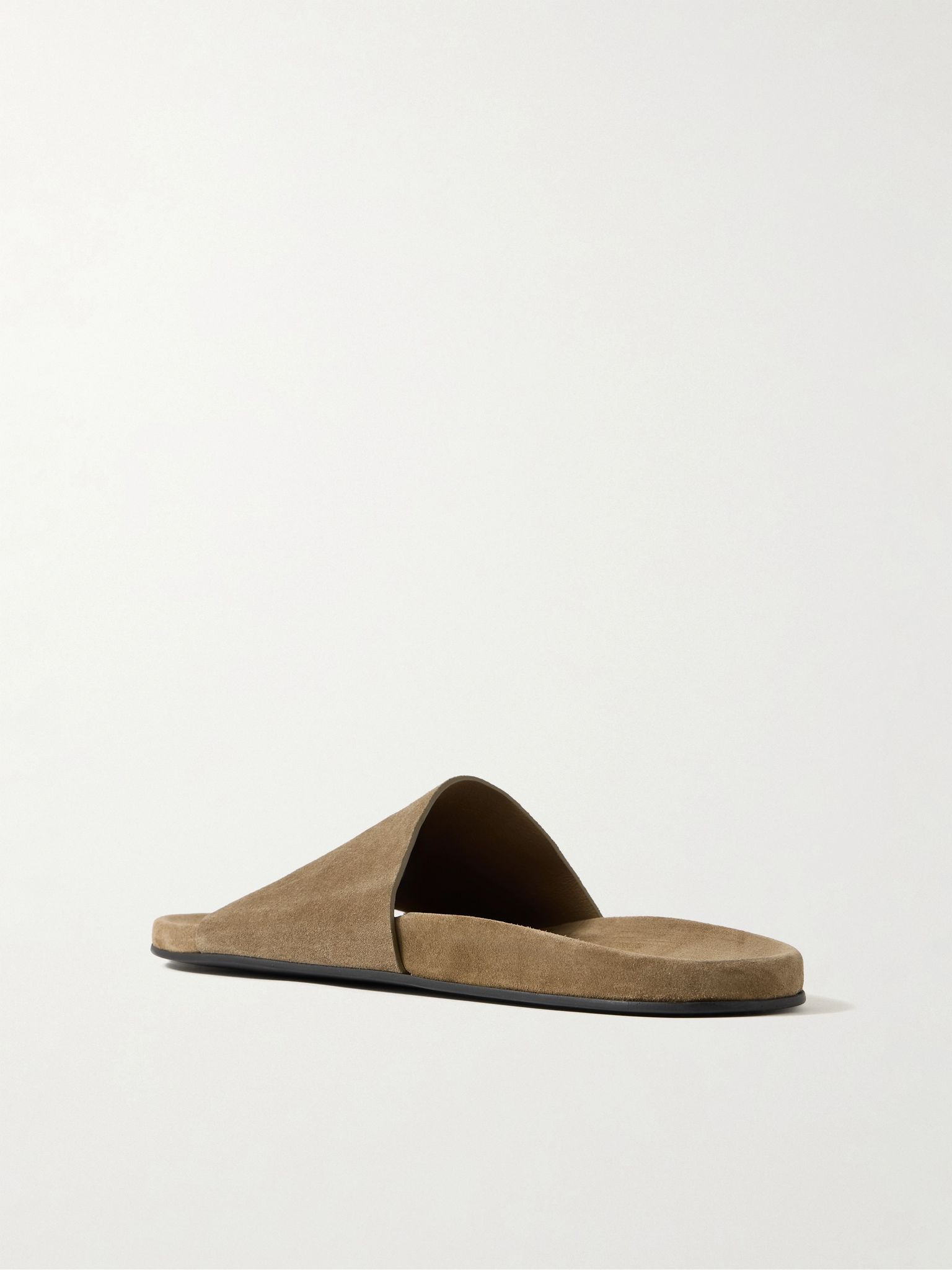 Hugh Suede Slides Beige - 3