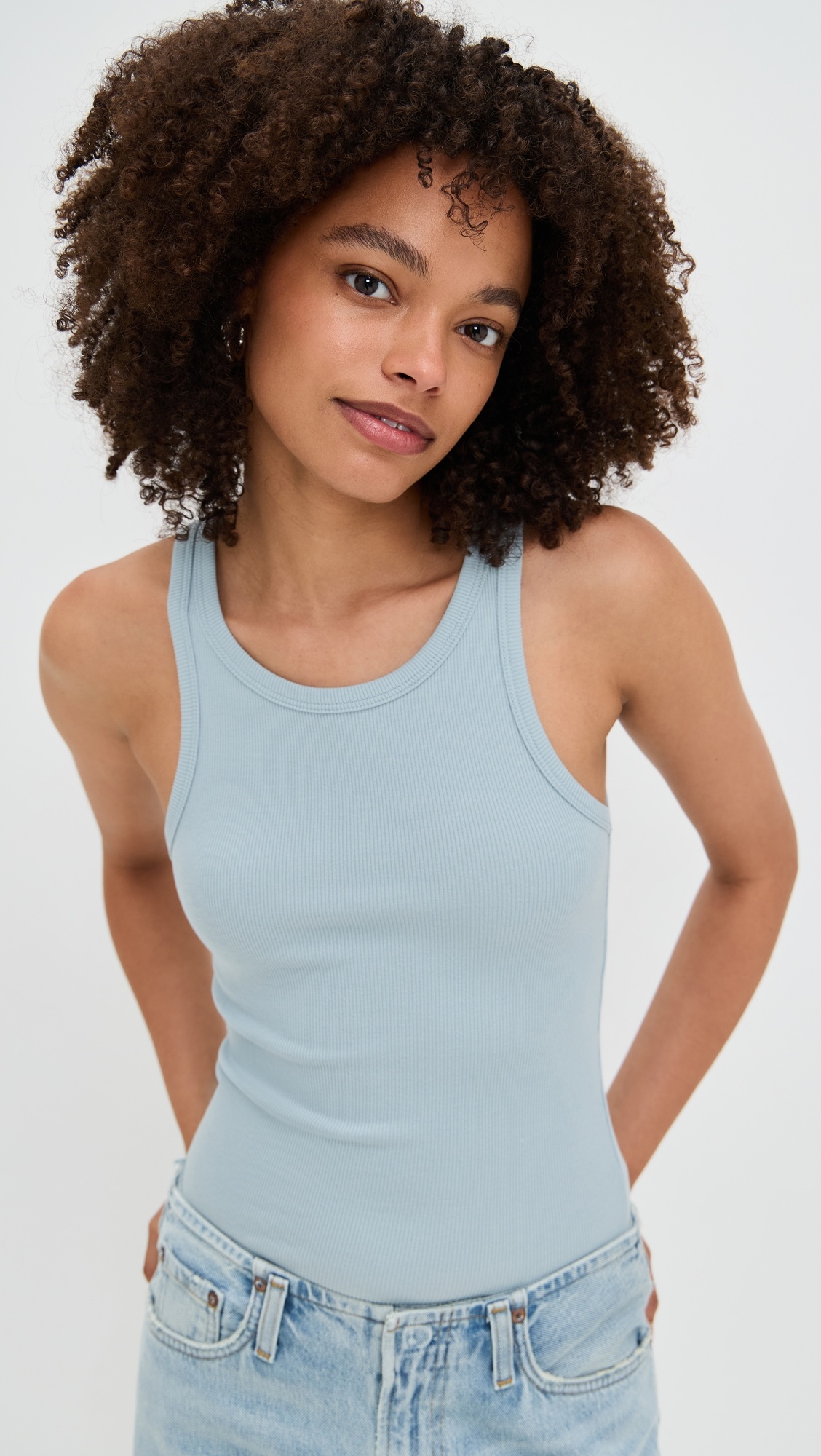 High Neck Fitted Tank - 1