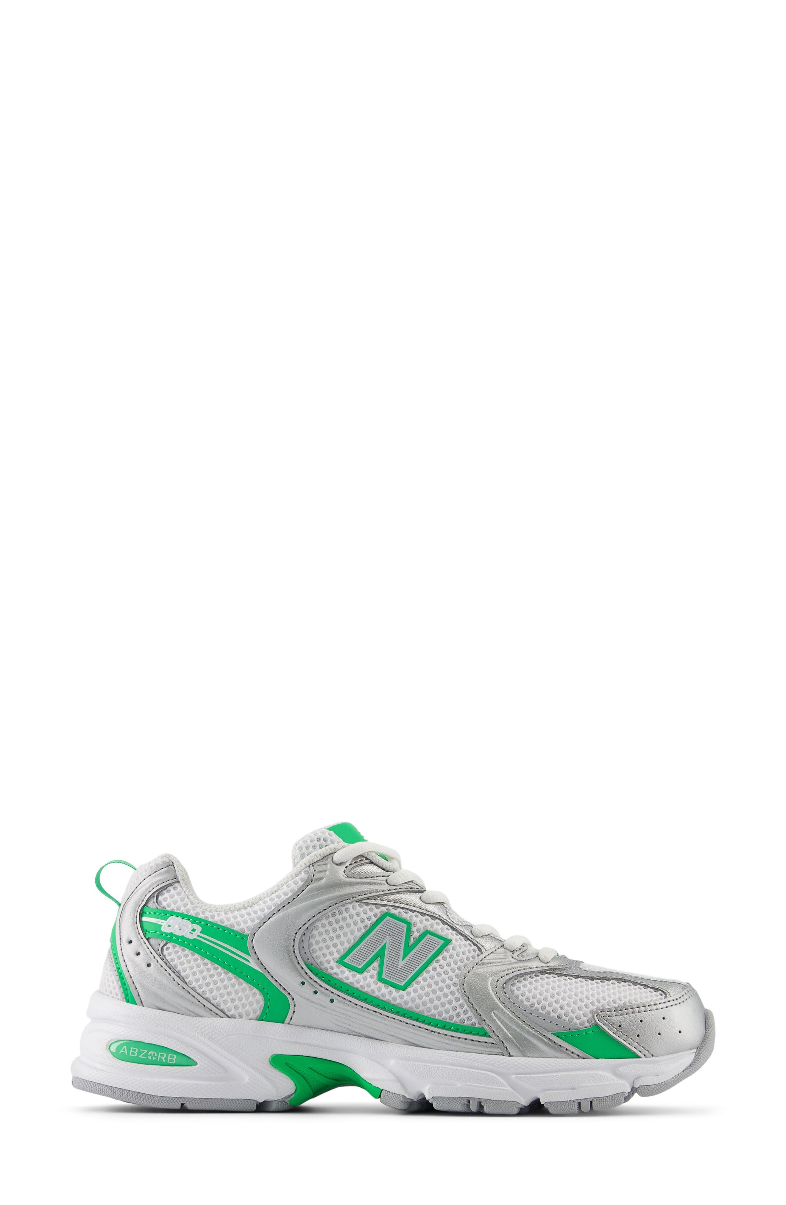 New Balance Gender Inclusive 530 Sneaker in Silver Metallic/Green Apple at Nordstrom - 2