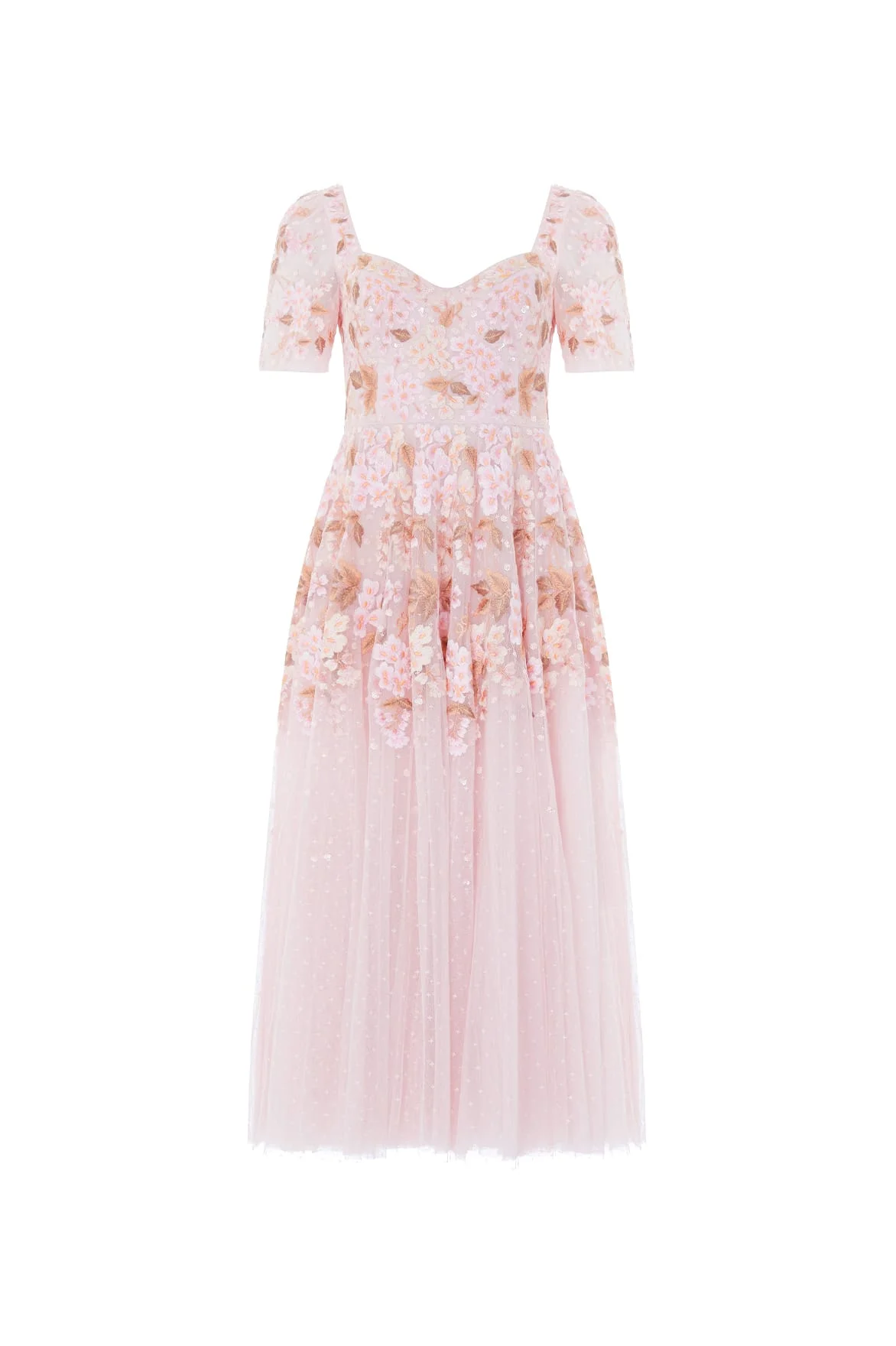 Wisteria Dot Short Sleeve Ballerina Dress - 1