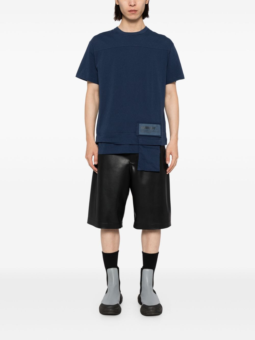 logo-patch cotton T-shirt - 2
