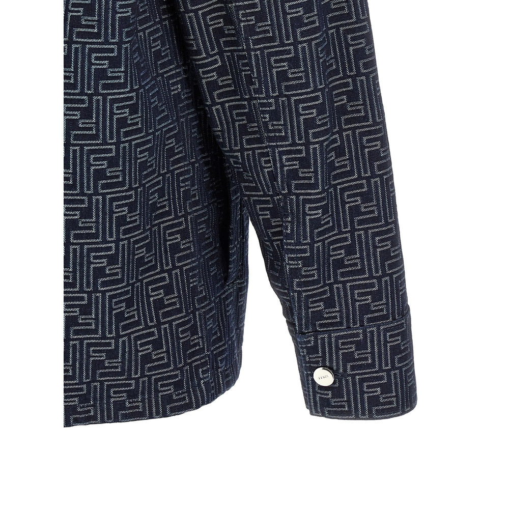 Fendi Blue Jackets - Shirt Jackets Men - 4